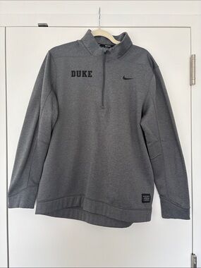 Nike Gray Duke Quarter-Zip Pullover